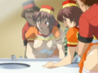 H漫畫 漢堡店女服務生性愛